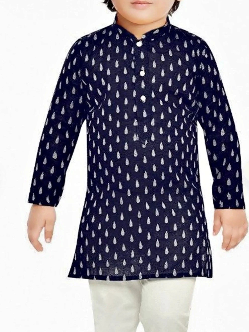 Niku Printed Long Sleeve Indian Kurta with Pants in Blue NWT
Size 10
